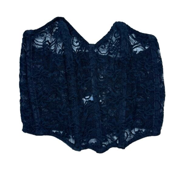Vintage Lily of France Black lace Corset Top 34 - Picture 2 of 6